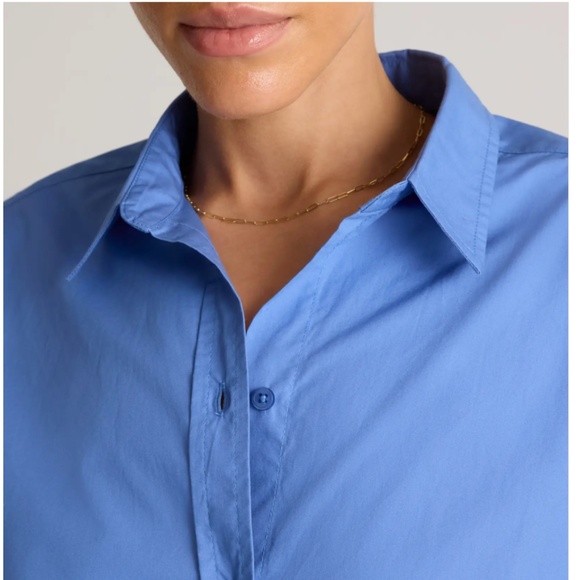 Quince 100% Organic Cotton Poplin Long Sleeve Shirt - Picture 3 of 4